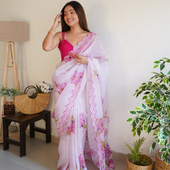 Pure Organza Designer Saree