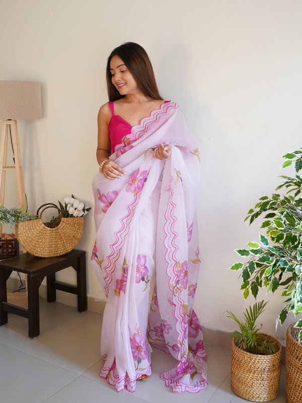 Pure Organza Designer Saree