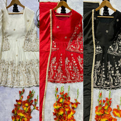 Chinon Silk Party Set Indo Western