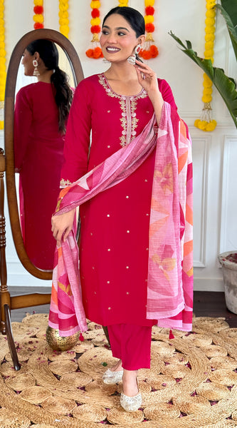 Elegant Pink Kurta Set