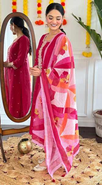 Elegant Pink Kurta Set