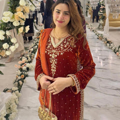 Velvet Embroidered Dresses