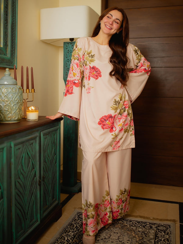 Natural Crepe Top & plazzo Co-ord Sets