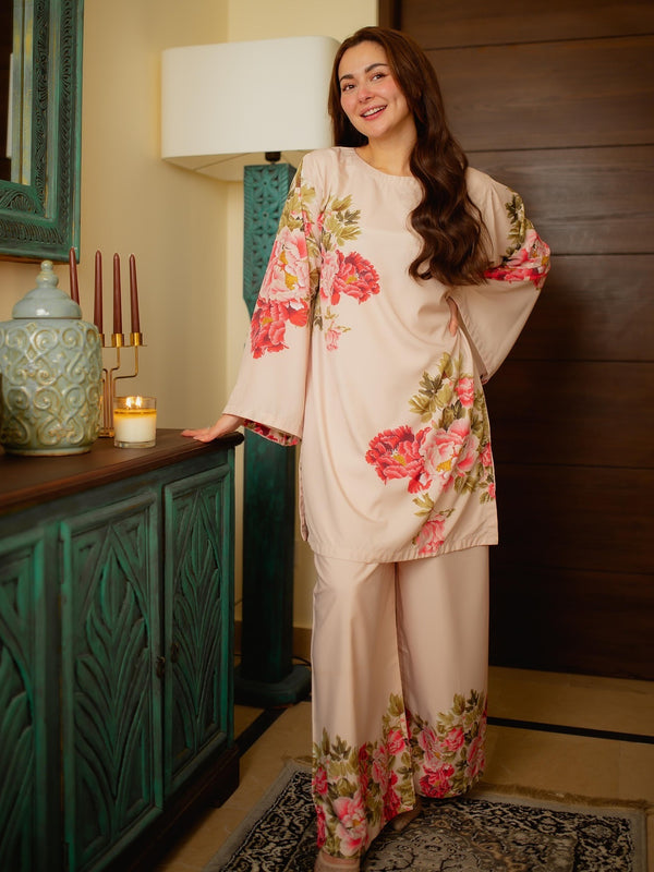 Natural Crepe Top & plazzo Co-ord Sets