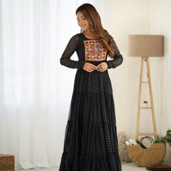 Premium Laheriya Anarkali Lehenga