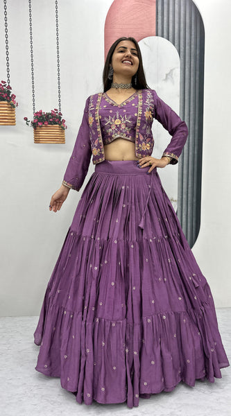 Chinon Lehenga with Jacket