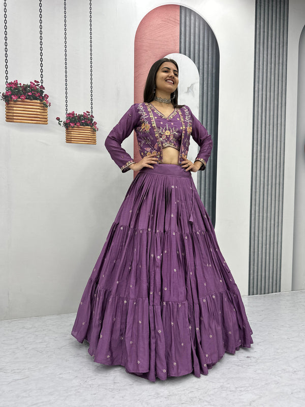 Chinon Lehenga with Jacket
