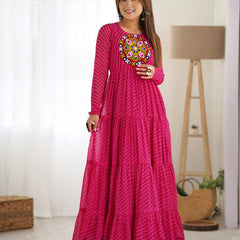 Premium Laheriya Anarkali Lehenga
