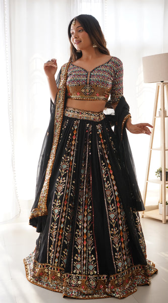 Threaded Glamour – Faux Georgette Lehenga