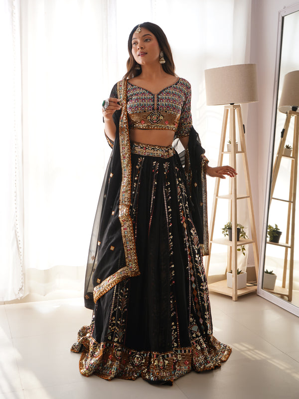 Threaded Glamour – Faux Georgette Lehenga