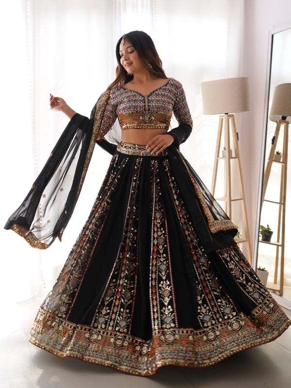 Threaded Glamour – Faux Georgette Lehenga