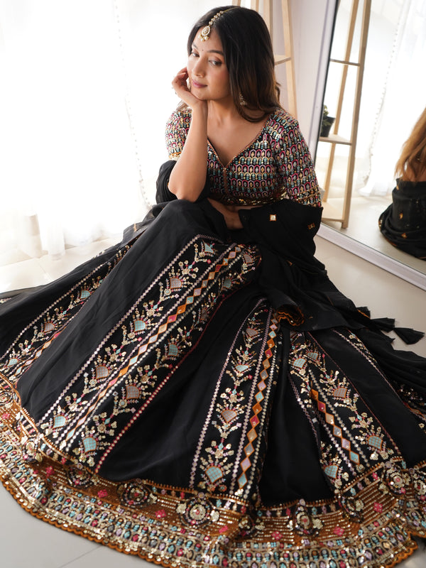 Threaded Glamour – Faux Georgette Lehenga