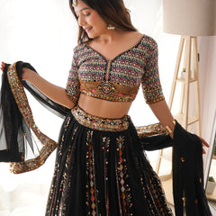 Threaded Glamour – Faux Georgette Lehenga