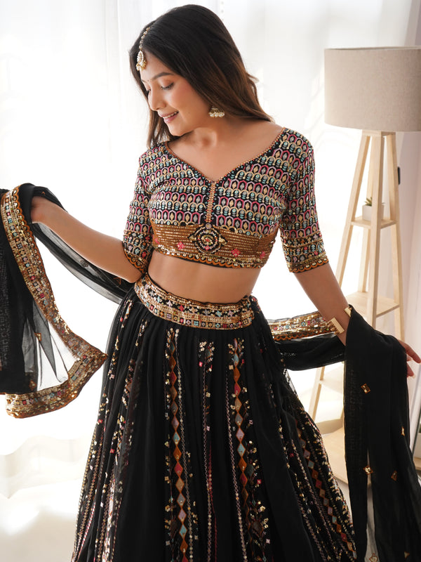 Threaded Glamour – Faux Georgette Lehenga