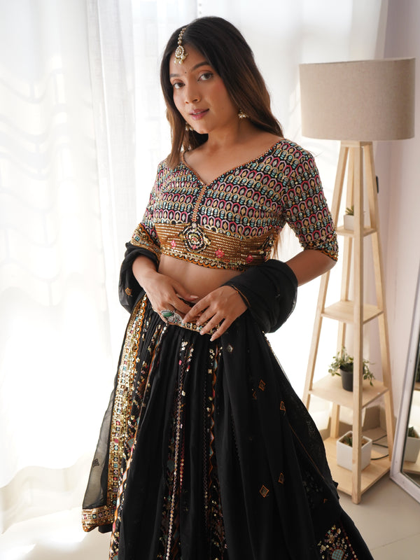 Threaded Glamour – Faux Georgette Lehenga