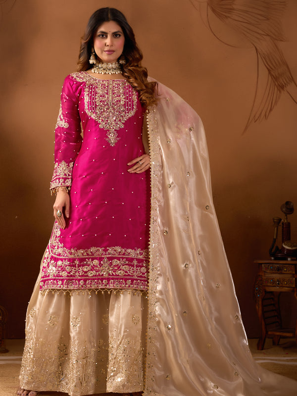 Premium Jimmy Choo Silk Embroidered Indo Western