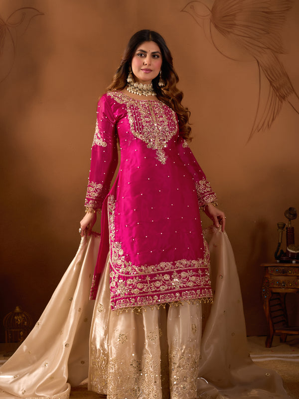 Premium Jimmy Choo Silk Embroidered Indo Western