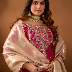 Premium Jimmy Choo Silk Embroidered Indo Western