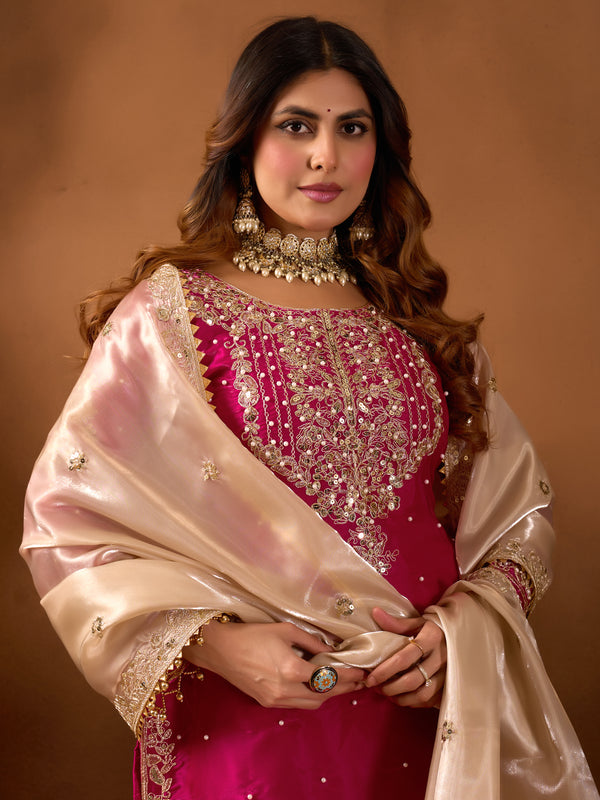 Premium Jimmy Choo Silk Embroidered Indo Western