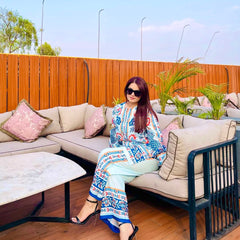 Co-Ord Sets Look pur American crape top with plazzo