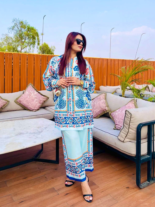 Co-Ord Sets Look pur American crape top with plazzo