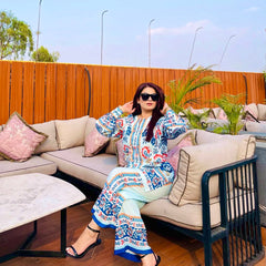 Co-Ord Sets Look pur American crape top with plazzo