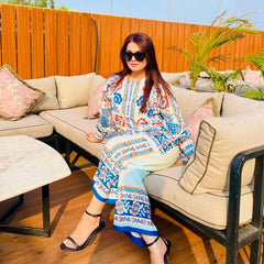 Co-Ord Sets Look pur American crape top with plazzo