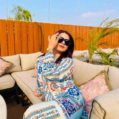 Co-Ord Sets Look pur American crape top with plazzo