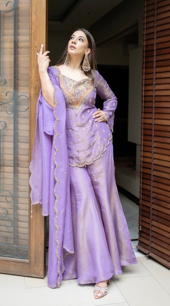 Ensemble in Simar Silk Indo Western