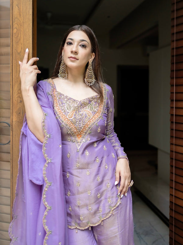 Ensemble in Simar Silk Indo Western