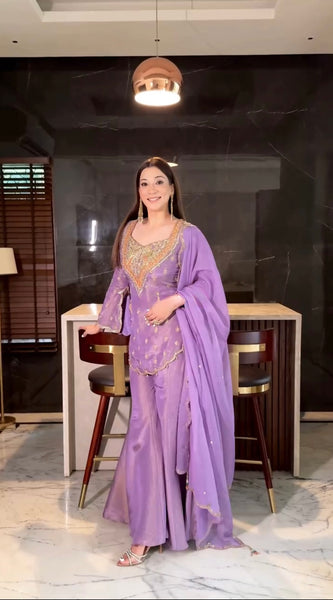 Ensemble in Simar Silk Indo Western