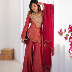 Ensemble in Simar Silk Indo Western