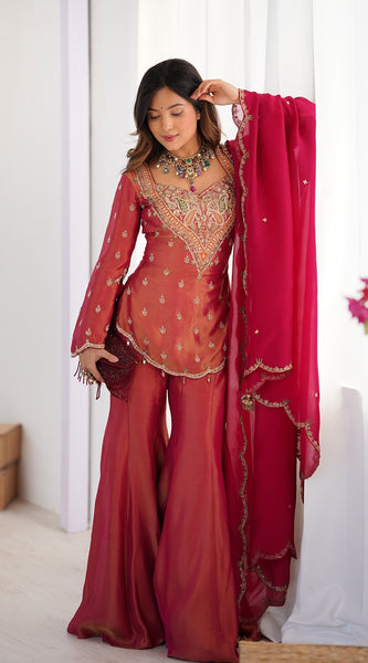 Ensemble in Simar Silk Indo Western