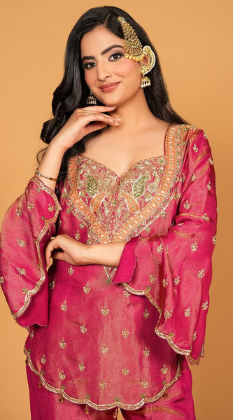 Ensemble in Simar Silk Indo Western