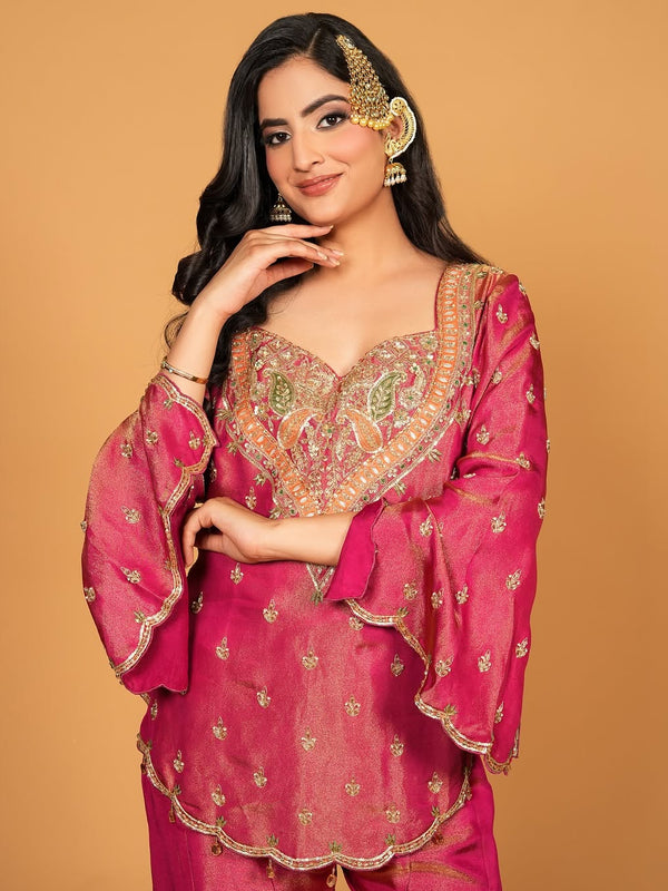 Ensemble in Simar Silk Indo Western