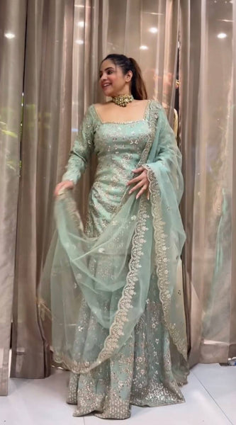 Designer Sharara Trio Indo Western