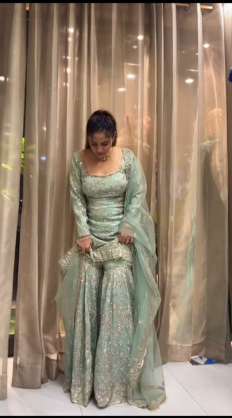 Designer Sharara Trio Indo Western