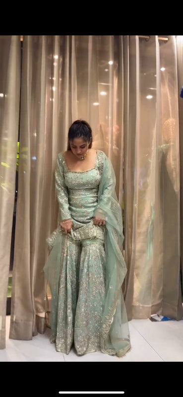 Designer Sharara Trio Indo Western