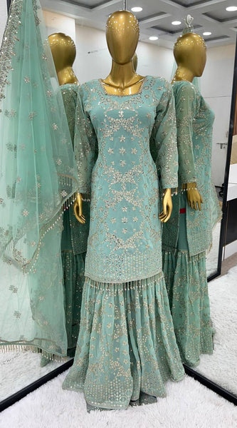 Designer Sharara Trio Indo Western