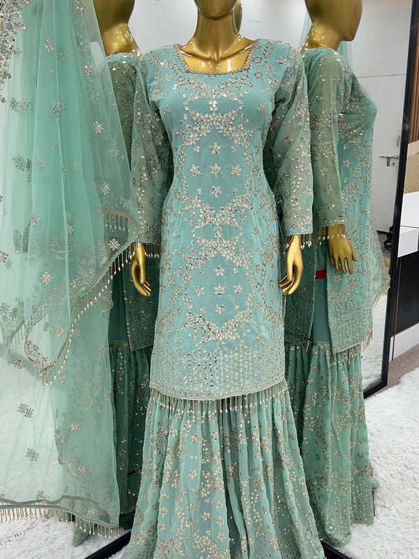 Designer Sharara Trio Indo Western