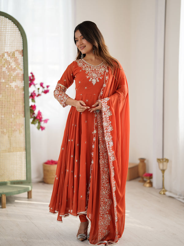 Designer Anarkali 3-Piece Set Lehenga