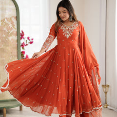 Designer Anarkali 3-Piece Set Lehenga