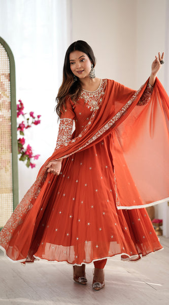 Designer Anarkali 3-Piece Set Lehenga