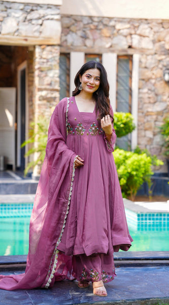 Designer Embroidered 3-Piece Party Dresses