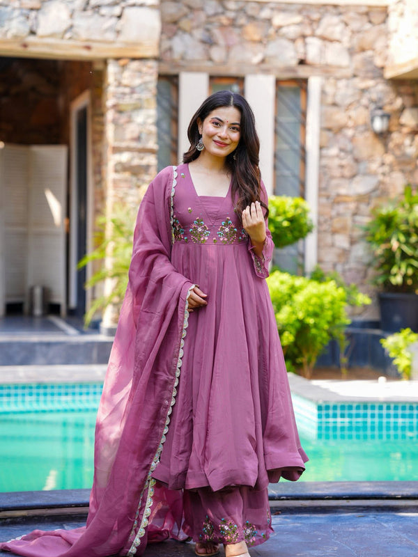 Designer Embroidered 3-Piece Party Dresses