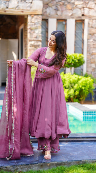 Designer Embroidered 3-Piece Party Dresses