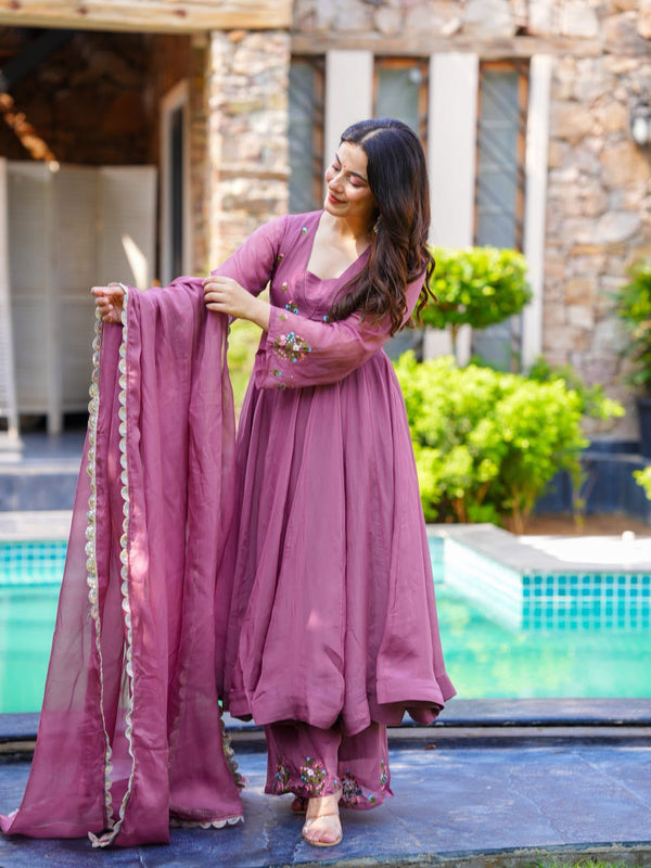 Designer Embroidered 3-Piece Party Dresses