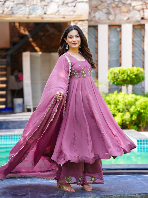 Designer Embroidered 3-Piece Party Dresses