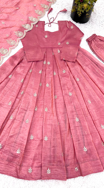 Peach Embroidered Women  Lehenga