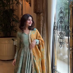 Tie-Dye  Embroidered Lehenga